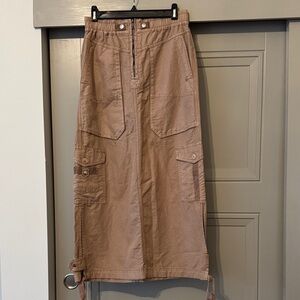 Current Elliott Tan Cargo Skirt